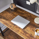 Scrivania da Ufficio 119,5x120,5x60 cm in Legno e Acciaio Nero-3