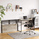 Scrivania da Ufficio 100x50x75 cm in Legno e Acciaio Nero-3