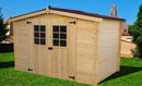 Casetta Box da Giardino 3x1,85 m Senza Pavimento in Legno Picea Massello 20mm Alpina-3