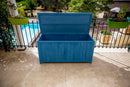 Baule Cassapanca da Esterno 127x55xH 60 cm in Legno Cunninghamia  lanceolata Blu-2