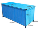 Baule Cassapanca da Esterno 127x55xH 60 cm in Legno Cunninghamia  lanceolata Blu-5