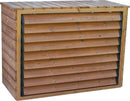 Copri Condizionatore con Veneziane Mobili 132x58x98 cm in Legno Abete Termo Trattato-1