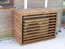Copri Condizionatore con Veneziane Mobili 132x58x98 cm in Legno Abete Termo Trattato-3