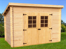 Casetta Box da Giardino 3x1,85 m Senza Pavimento in Legno Picea Massello 20mm Alpina-2