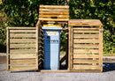 Copri Bidoni Raccolta Differenziata 150x90x120 cm Senza Pavimento in Legno di Pino 8-14mm Naturale-2