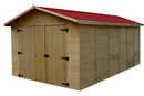 Box Auto Garage da Esterno 2,8x4,8 m Senza Pavimento in Legno Picea Massello 16mm Eden-1