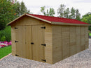 Box Auto Garage da Esterno 2,8x4,8 m Senza Pavimento in Legno Picea Massello 16mm Eden-2