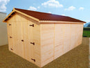 Box Auto Garage da Esterno 2,8x4,8 m Senza Pavimento in Legno Picea Massello 16mm Eden-4