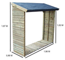 Legnaia 188x69x183 cm Senza Pavimento in Legno Picea Massello Trattato-3
