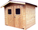 Casetta Box da Giardino 2,35x2,15 m Senza Pavimento in Legno Picea Massello 28mm Tetto a Lastre Thermabri-1