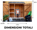 Casetta Box da Giardino 1,63x0,66 m con Pavimento in Legno di Abete 19mm Theora-5