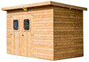 Casetta Box da Giardino 2,76x1,8 m Senza Pavimento in Legno Picea Massello 19mm Tetto in Acciaio Theora-1