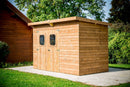 Casetta Box da Giardino 2,76x1,8 m Senza Pavimento in Legno Picea Massello 19mm Tetto in Acciaio Theora-2