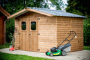 Casetta Box da Giardino 3,16x2,4 m Senza Pavimento in Legno Picea Massello 19mm Tetto in Acciaio Therma-10
