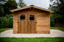 Casetta Box da Giardino 3,16x2,4 m Senza Pavimento in Legno Picea Massello 19mm Tetto in Acciaio Therma-2
