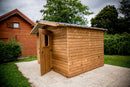Casetta Box da Giardino 3,16x2,4 m Senza Pavimento in Legno Picea Massello 19mm Tetto in Acciaio Therma-4