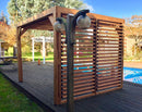 Pergola da Giardino con Veneziane Mobili 313x224x217 cm in Legno Picea Massello Termo Trattato-6