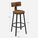 Set 2 Sgabelli 99x54x54 cm in Legno e acciaio Nero-8